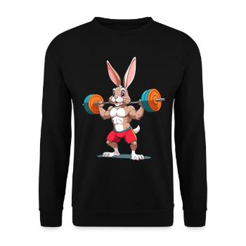 Funny Bodybuilder Animal Iknonic Workout - Unisex Sweatshirt - black - Front - Alina (178cm) & Michal (187cm)