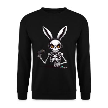 Easter Bunny Gamer & Gaming Streetwear Iconic - Unisex Sweatshirt - black - Front - Alina (178cm) & Michal (187cm)