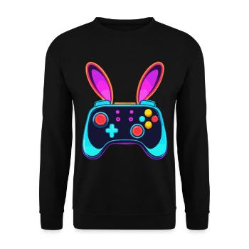 Easter Bunny Gamer & Gaming Streetwear Iconic - Unisex Sweatshirt - black - Front - Alina (178cm) & Michal (187cm)