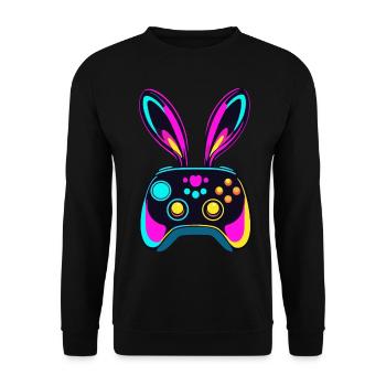 Easter Bunny Gamer - Gaming Streetwear Iconic - Unisex Sweatshirt - black - Front - Alina (178cm) & Michal (187cm)