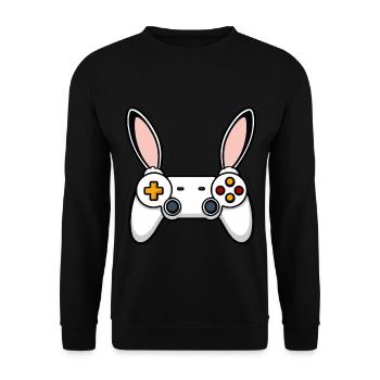 Easter Bunny Gamer & Gaming Streetwear Iconic - Unisex Sweatshirt - black - Front - Alina (178cm) & Michal (187cm)