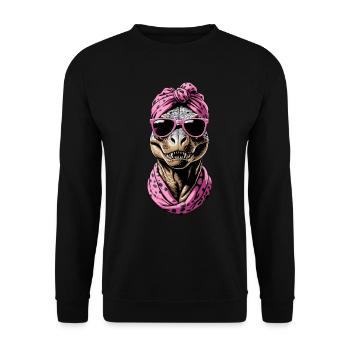 Drôle Dinosaure Maman Cool Dino Femme Style - Sweat-shirt Unisexe - noir - Devant - Alina (178cm) & Michal (187cm)