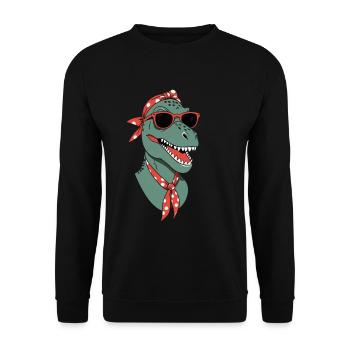 Drôle Dinosaure Maman Cool Dino Femme Style - Sweat-shirt Unisexe - noir - Devant - Alina (178cm) & Michal (187cm)