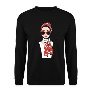Iconic Woman Stylish Mom Funny Mom - Unisex Sweatshirt - black - Front - Alina (178cm) & Michal (187cm)