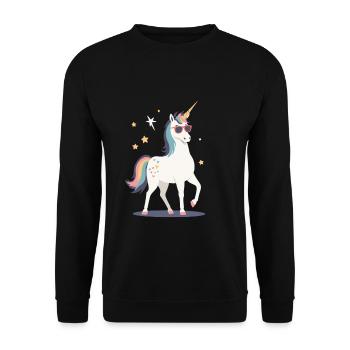Licorne Maman Drôle Et Élégant Licorne Femme - Sweat-shirt Unisexe - noir - Devant - Alina (178cm) & Michal (187cm)
