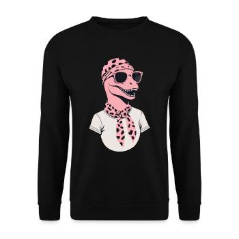 Drôle Dinosaure Maman Cool Dino Femme - Sweat-shirt Unisexe - noir - Devant - Alina (178cm) & Michal (187cm)
