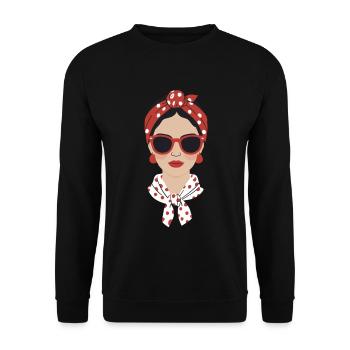 Iconic Woman Stylish Mom Funny Mom - Unisex Sweatshirt - black - Front - Alina (178cm) & Michal (187cm)