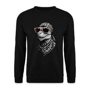 Funny Dinosaur Mom Cool Dino Woman Style - Unisex Sweatshirt - black - Front - Alina (178cm) & Michal (187cm)