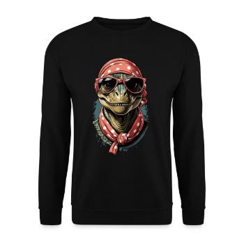 Drôle Dinosaure Maman Maman Dinosaure Cool Femme - Sweat-shirt Unisexe - noir - Devant - Alina (178cm) & Michal (187cm)