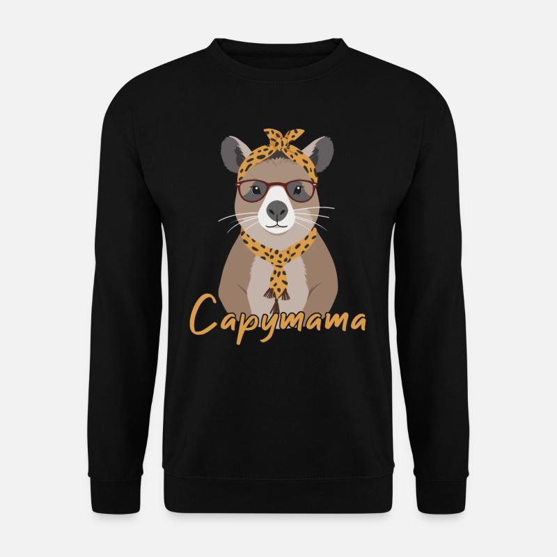 Capymama Funny Capybara Mother Capybara - Unisex Sweatshirt - black