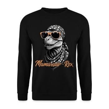 Mamasaur Rex drôle dinosaure mère Style - Sweat-shirt Unisexe - noir - Devant - Alina (178cm) & Michal (187cm)