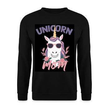 Licorne Maman Drôle Élégant Licorne Femme - Sweat-shirt Unisexe - noir - Devant - Alina (178cm) & Michal (187cm)