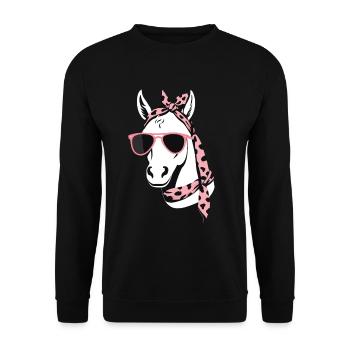 Maman Cheval Cheval Amant Mère Cheval Fille - Sweat-shirt Unisexe - noir - Devant - Alina (178cm) & Michal (187cm)