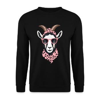 Lustige Mama Ziege Perfekt Zum Muttertag - Unisex Pullover - Schwarz - Vorne - Alina (178cm) & Michal (187cm)