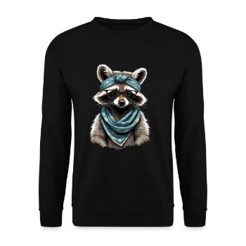 Mama Raccoon Raccoon Amoureux du raton laveur - Sweat-shirt Unisexe - noir - Devant - Alina (178cm) & Michal (187cm)