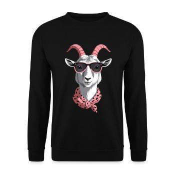 Lustige Mama Ziege Perfekt Zum Muttertag - Unisex Pullover - Schwarz - Vorne - Alina (178cm) & Michal (187cm)