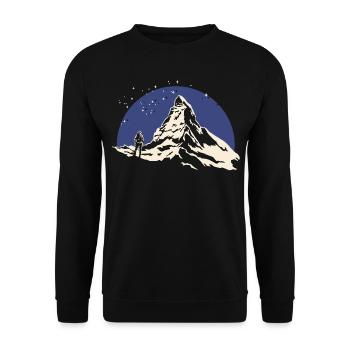 Matterhorn Wandern Wanderung Souvenir Zermatt - Unisex Pullover - Schwarz - Vorne - Alina (178cm) & Michal (187cm)