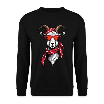 Lustige Mama Ziege Perfekt Zum Muttertag - Unisex Pullover - Schwarz - Vorne - Alina (178cm) & Michal (187cm)