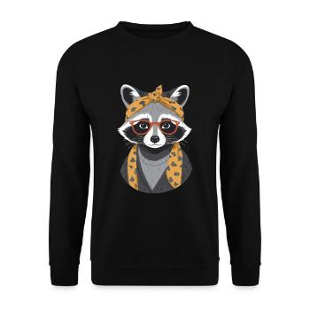 Maman raton laveur Raton laveur amant pour la fête des mères - Sweat-shirt Unisexe - noir - Devant - Alina (178cm) & Michal (187cm)