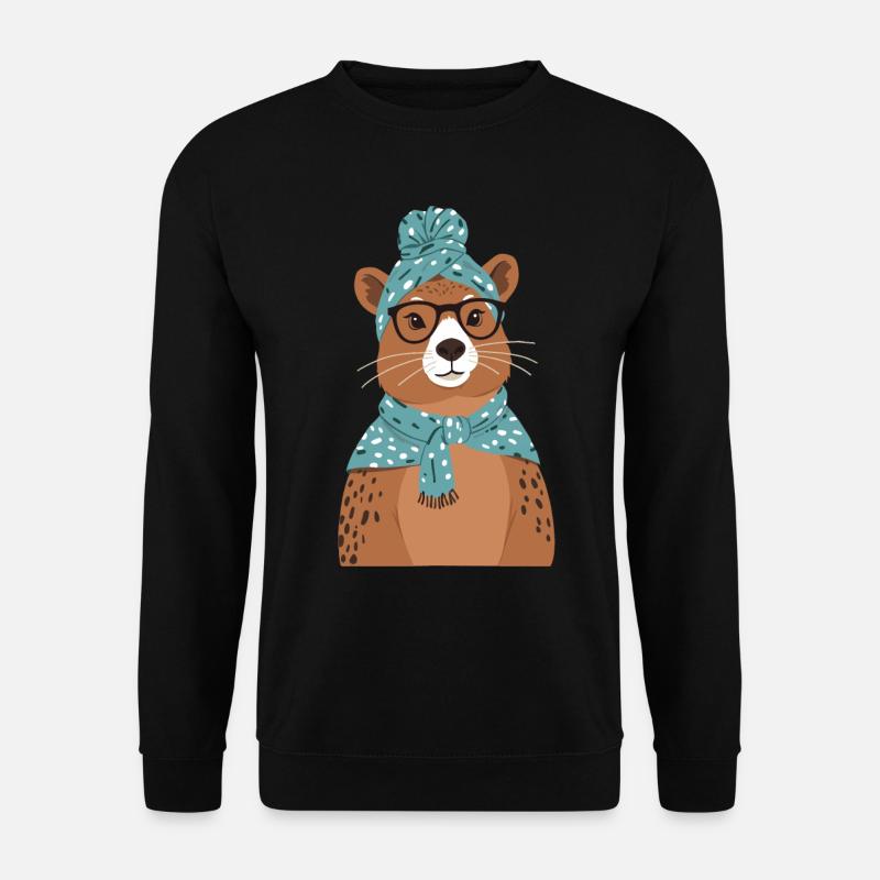 Lustige Capymama Wasserschwein Mutter - Unisex Pullover - Schwarz