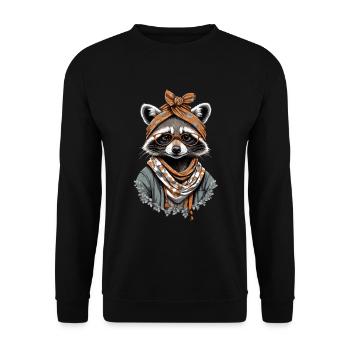 Maman raton laveur Raton laveur amant pour la fête des mères - Sweat-shirt Unisexe - noir - Devant - Alina (178cm) & Michal (187cm)