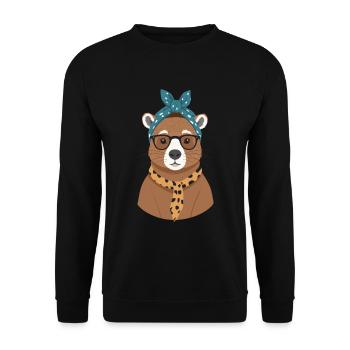 Drôle Capymama Capybara Maman - Sweat-shirt Unisexe - noir - Devant - Alina (178cm) & Michal (187cm)