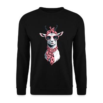Lustige Mama Ziege Perfekt Zum Muttertag - Unisex Pullover - Schwarz - Vorne - Alina (178cm) & Michal (187cm)