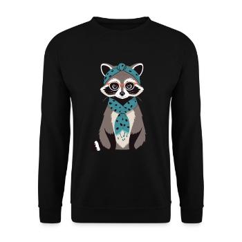 Maman raton laveur Raton laveur amant pour la fête des mères - Sweat-shirt Unisexe - noir - Devant - Alina (178cm) & Michal (187cm)