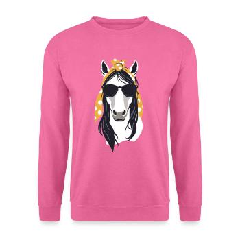 Mama Pferd Pferdeliebhaber Stilvolle Mutter - Unisex Pullover - Pink - Vorne
