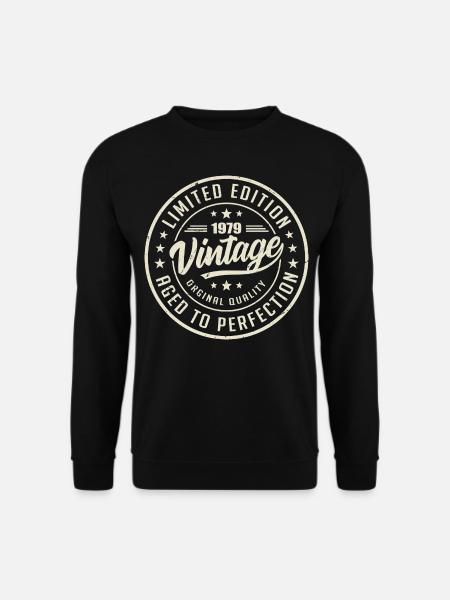 Vintage 1979 Cadeau 1979 Anniversaire Rétro 1979 - Sweat-shirt Unisexe - noir