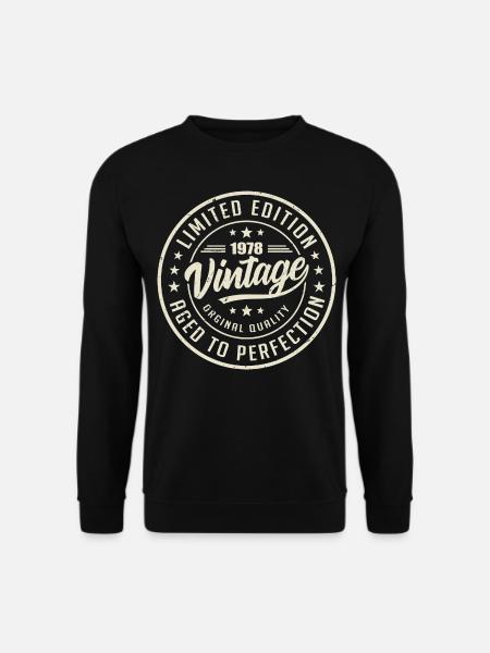 Jahrgang 1978 Geschenk 1978 Retro Geburtstag 1978 - Unisex Pullover - Schwarz