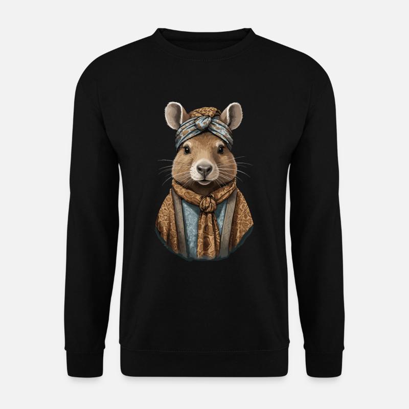 Funny Capymama Capybara Mother Design - Unisex Sweatshirt - black