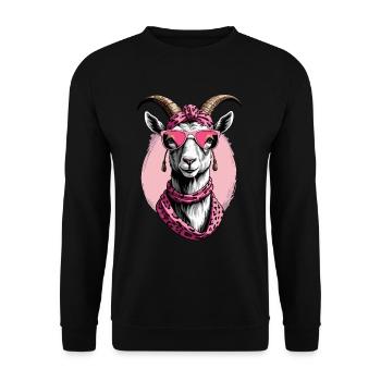 Lustige Mama Ziege Perfekt Zum Muttertag - Unisex Pullover - Schwarz - Vorne - Alina (178cm) & Michal (187cm)