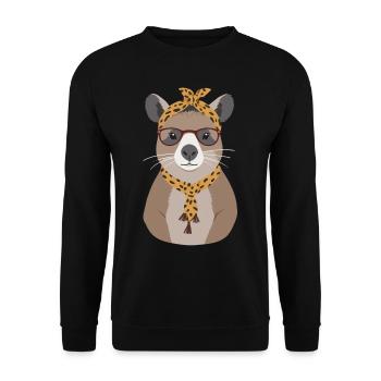 Drôle Capybara Maman Capybara Fête des Mères - Sweat-shirt Unisexe - noir - Devant - Alina (178cm) & Michal (187cm)