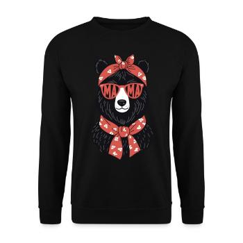 Drôle de maman ours mère ours pour les amoureux de l’ours - Sweat-shirt Unisexe - noir - Devant - Alina (178cm) & Michal (187cm)