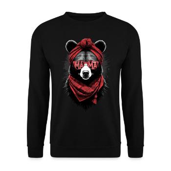 Funny Mama Bear Mother Bear Bear Lover - Unisex Sweatshirt - black - Front - Alina (178cm) & Michal (187cm)