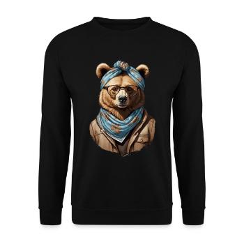 Funny Mama Bear Mother Bear Bear Lover - Unisex Sweatshirt - black - Front - Alina (178cm) & Michal (187cm)