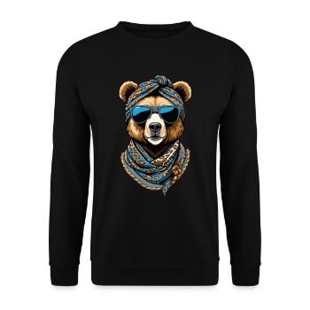 Funny Mama Bear Mother Bear Bear Lover - Unisex Sweatshirt - black - Front - Alina (178cm) & Michal (187cm)