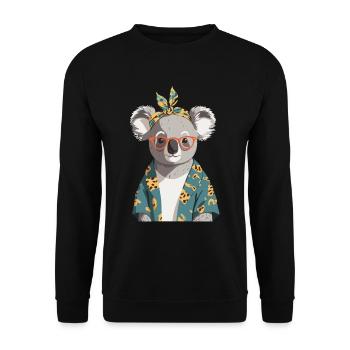 Funny Koala Mom Cute Mom Koala Bear Love - Unisex Sweatshirt - black - Front - Alina (178cm) & Michal (187cm)