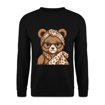 Drôle Maman Ours Mère Ours Ours Amoureux de l’Ours - Sweat-shirt Unisexe - noir - Devant - Alina (178cm) & Michal (187cm)
