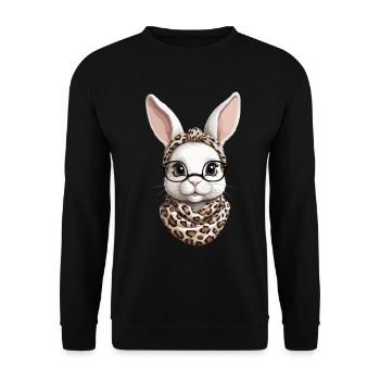 Maman Lapin Mignon Lapin Maman Mignon Lapin de Pâques - Sweat-shirt Unisexe - noir - Devant - Alina (178cm) & Michal (187cm)
