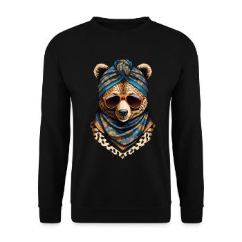 Drôle Maman Ours Mère Ours Ours Amoureux de l’Ours - Sweat-shirt Unisexe - noir - Devant - Alina (178cm) & Michal (187cm)