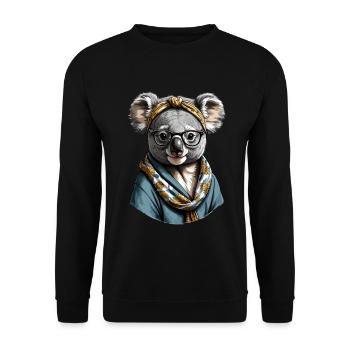 Drôle Koala Maman Mignon Koala Ours Amour - Sweat-shirt Unisexe - noir - Devant - Alina (178cm) & Michal (187cm)