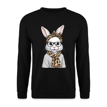 Mommy Bunny Cute Bunny Mom Cute Easter Bunny - Unisex Sweatshirt - black - Front - Alina (178cm) & Michal (187cm)