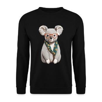 Drôle Koala Maman Mignon Maman Koala Ours - Sweat-shirt Unisexe - noir - Devant - Alina (178cm) & Michal (187cm)