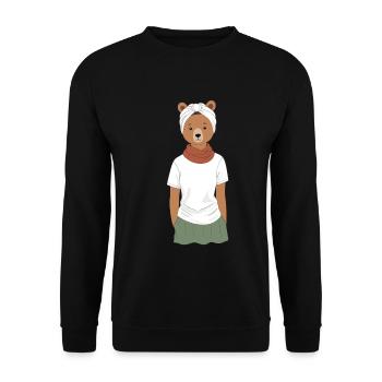 Funny Mama Bear Mother Bear Bear Lover - Unisex Sweatshirt - black - Front - Alina (178cm) & Michal (187cm)
