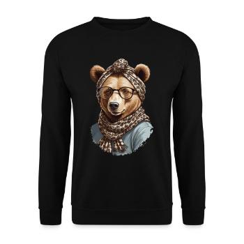 Funny Mama Bear Mother Bear Bear Lover - Unisex Sweatshirt - black - Front - Alina (178cm) & Michal (187cm)