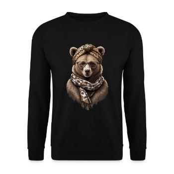 Drôle Maman Ours Mère Ours Ours Amoureux de l’Ours - Sweat-shirt Unisexe - noir - Devant - Alina (178cm) & Michal (187cm)