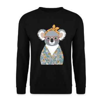 Drôle Koala Maman Mignon Fête des Mères Maman - Sweat-shirt Unisexe - noir - Devant - Alina (178cm) & Michal (187cm)