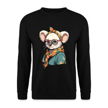 Drôle Koala Maman Mignon Fête Des Mères Amour - Sweat-shirt Unisexe - noir - Devant - Alina (178cm) & Michal (187cm)